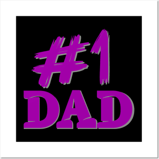 #1 DAD TShirt Father's Day Gift Posters and Art